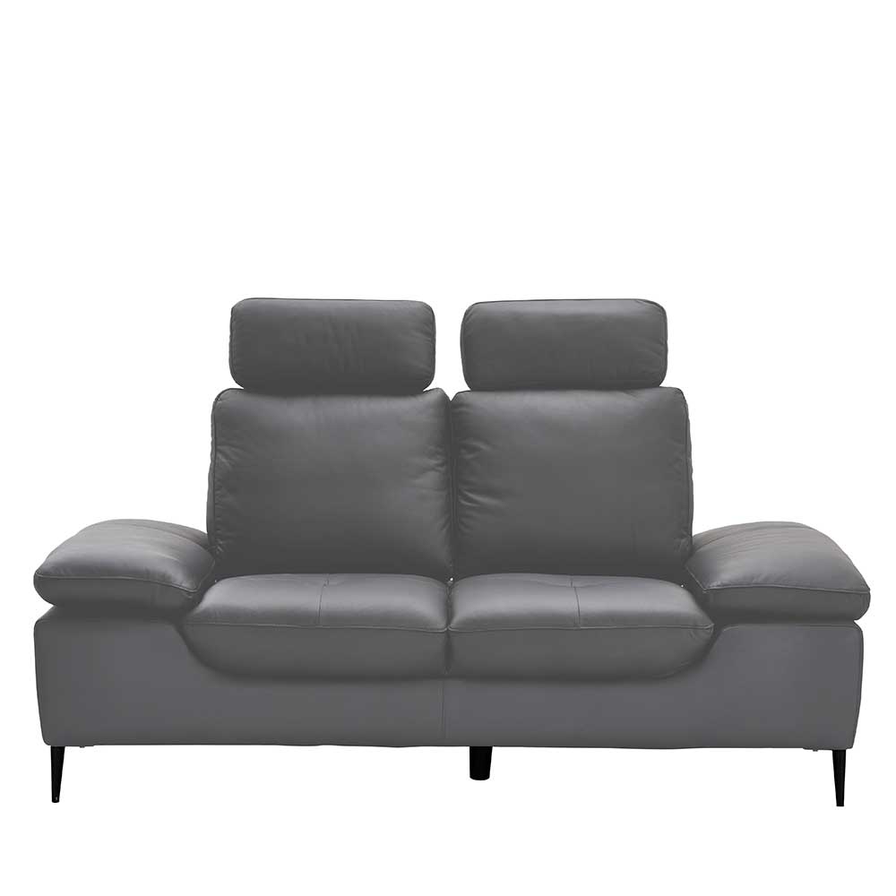 Möbel4Life Zweisitzer Sofa in Grau verstellbaren Armlehnen