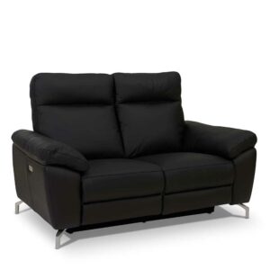 Möbel4Life Zweisitzer Sofa mit Relaxfunktion Schwarz