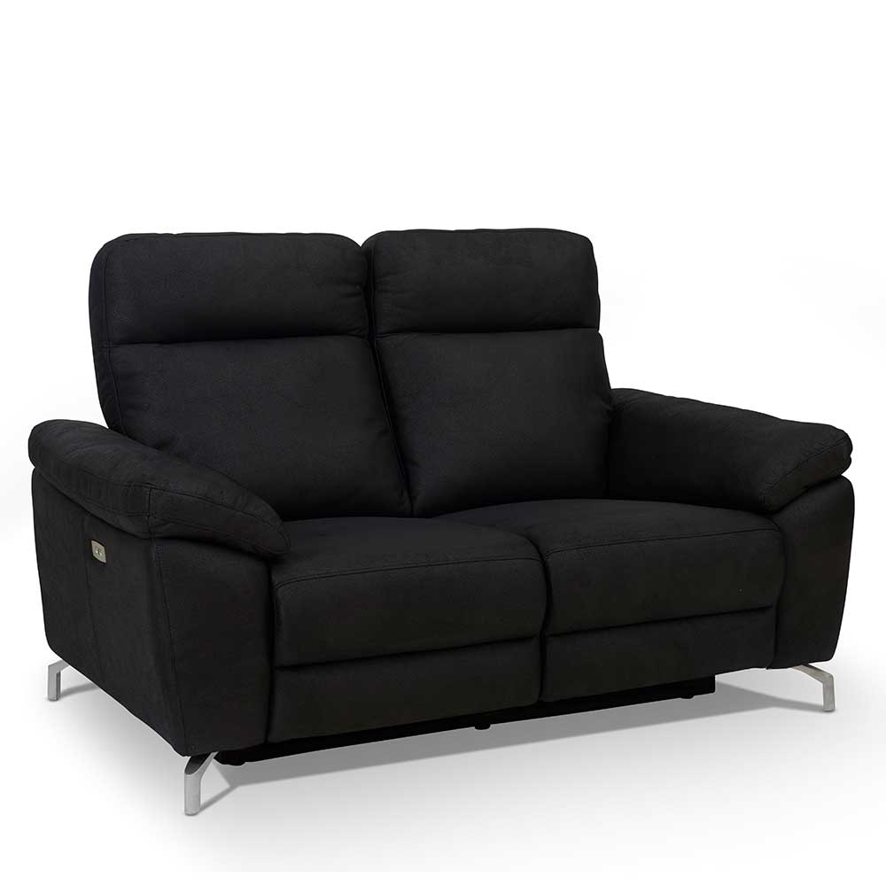 Möbel4Life Relaxsofa in Schwarz Microfaser