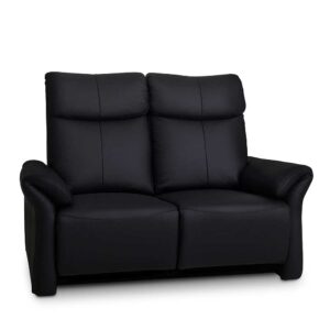 Möbel4Life 2er Sofa in Schwarz elektrisch verstellbar