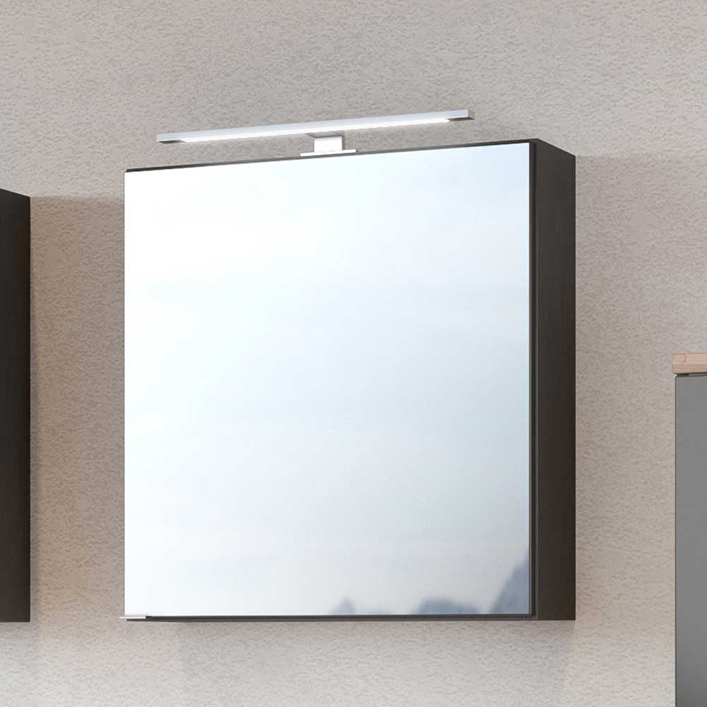 Star Möbel Badspiegelschrank in dunkel Grau 60 cm breit