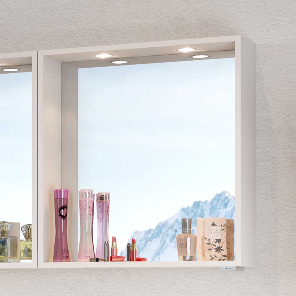 Star Möbel Badezimmerspiegel mit LED Beleuchtung Weiß