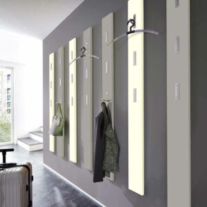 Möbel Exclusive Garderobe mit klappbaren Haken Beige