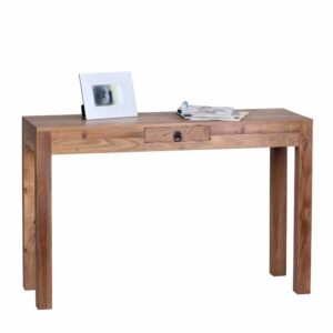 Möbel4Life Konsolentisch aus Akazie Massivholz mit Schublade