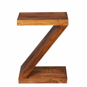 Möbel4Life Beistelltisch in Z Form Sheesham Massivholz