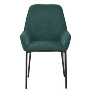 Rodario Esstisch Stühle in Grün Stoff Metallgestell (2er Set)