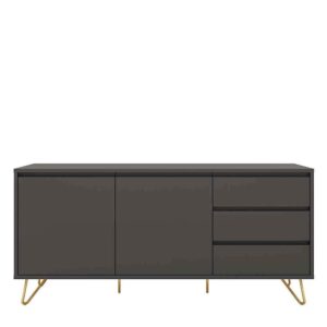 Rodario Esszimmersideboard in Grau und Goldfarben 150 cm breit